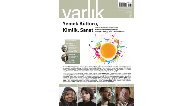 Varlık'ın dosya konusu: "Yemek Kültürü, Kimlik, Sanat"       