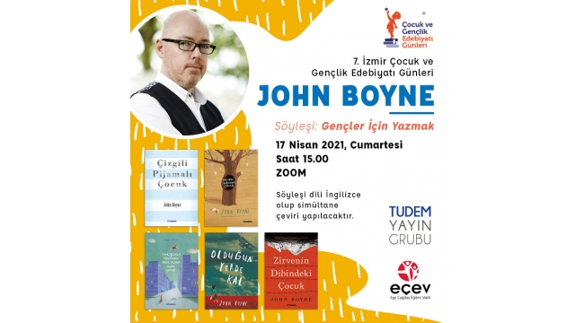 John Boyne'un "Gençler İçin Yazmak" adlı söyleşisi 17 Nisan'da online