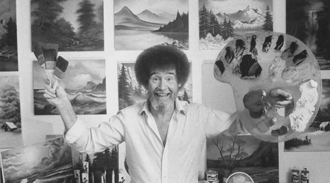 Bob Ross'un resimleri sanal sergide