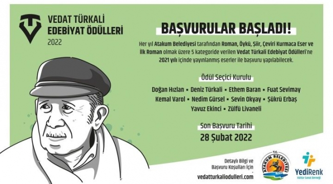 Vedat Türkali Edebiyat Ödülleri için başvurular başladı