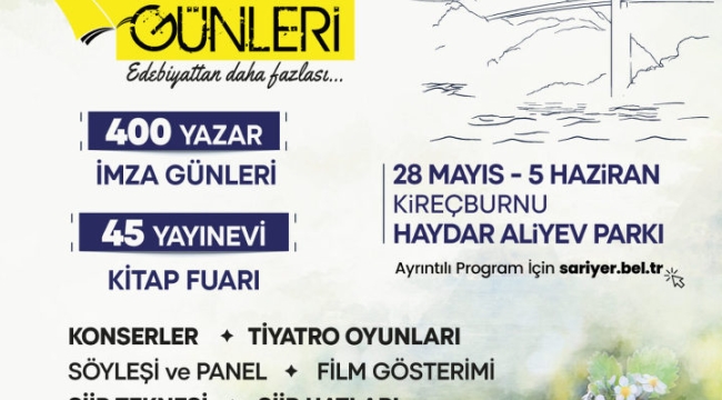 9. Sarıyer Edebiyat Günleri, 28 Mayıs-5 Haziran'da