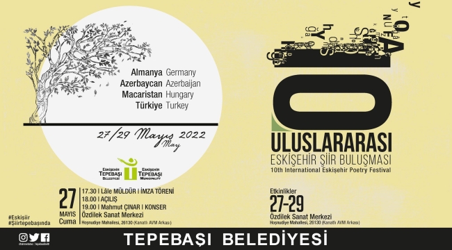 Eskişehir Şiir Buluşması 27-29 Mayıs'ta