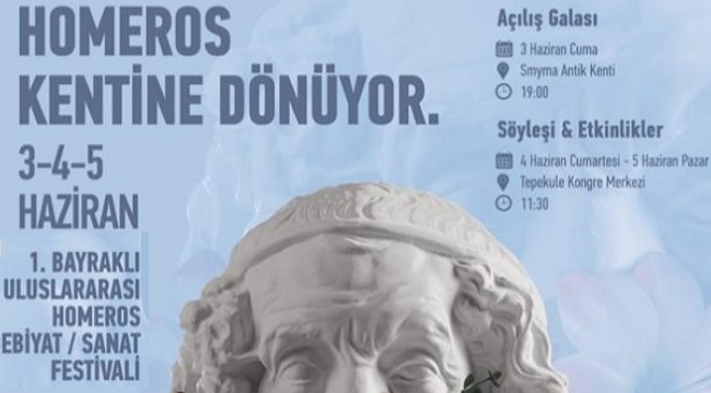 Homeros Edebiyat ve Sanat Festivali 3 Haziran'da başlıyor