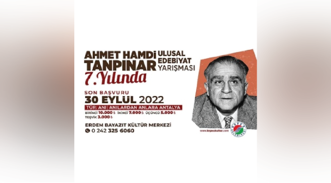 7. Ahmet Hamdi Tanpınar Edebiyat Yarışması başvuruları başladı