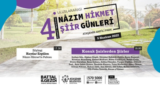 Uluslararası Nâzım Hikmet Şiir Günleri 3-5 Haziran'da